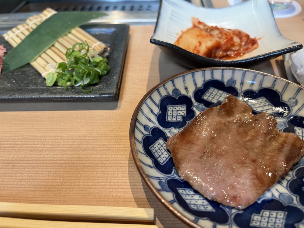 百々一の料理タンの焼いた後の写真