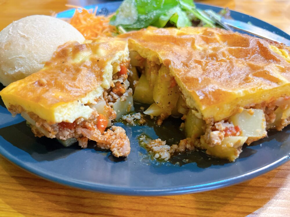 Cafe Sofiaのムサカの断面の写真
